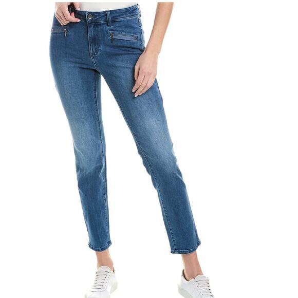 J Mclaughlin Treva Jeans Size 10 Slim Fit Ankle Length Zip Pocket - Picture 3 of 9